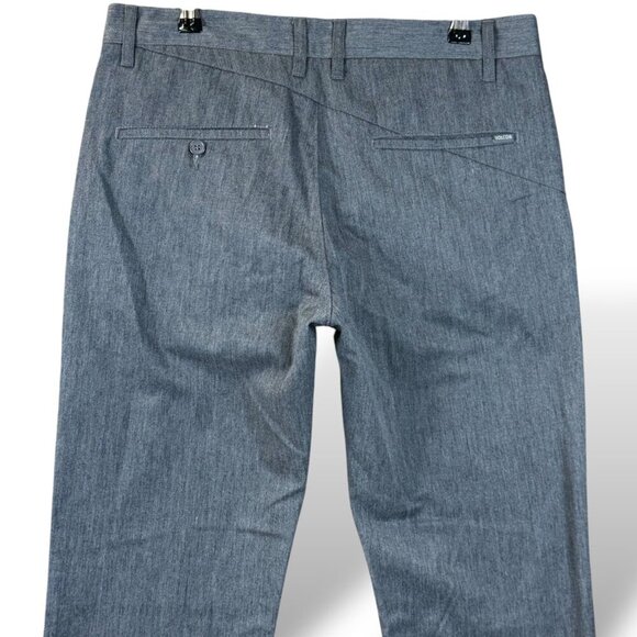 Volcom Pants Mens Sz 32 Charcol Grey Frickin Modern Chino Straight Leg Workwear - Picture 6 of 14